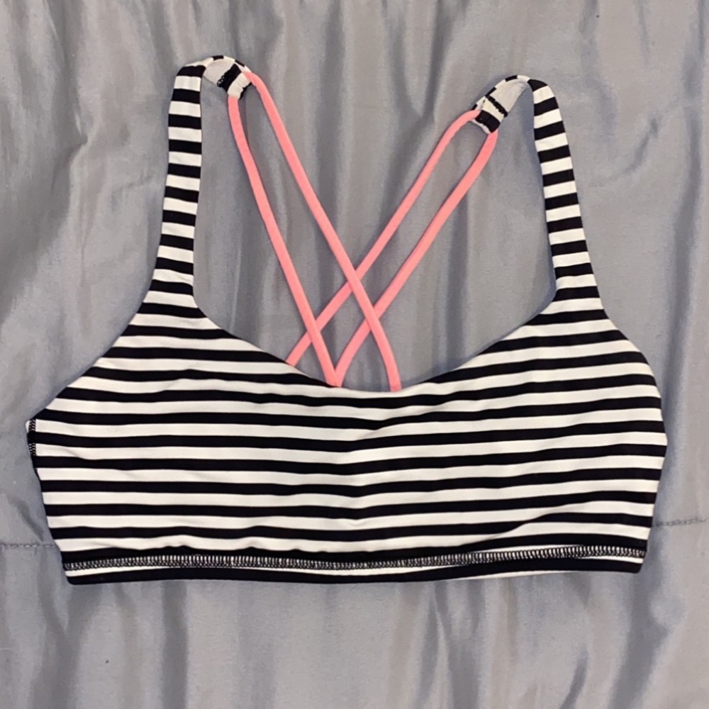 Striped Lululemon sports bra